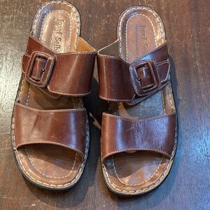Josef Seibel Brown Leather Sandals